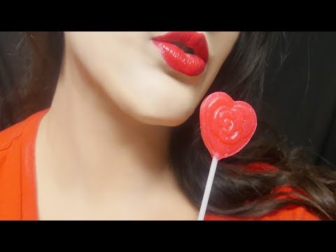 ASMR Lollipop❤️  & Whispering ❤️[Eating Sounds]