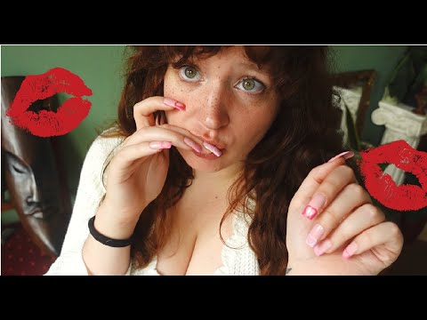 asmr covering you in kisses with lens tapping
