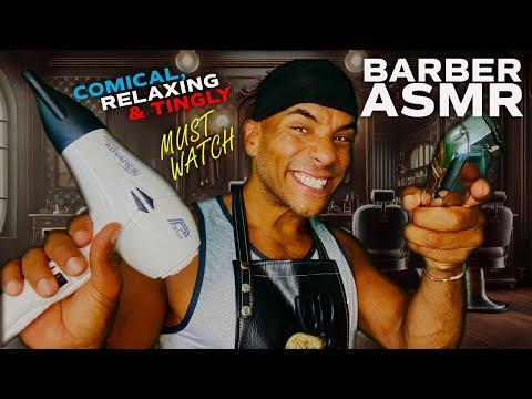 😂✂️ Hilarious & Aggressive ASMR Barber English & Spanish Experience! Relax & Laugh! 💤✨