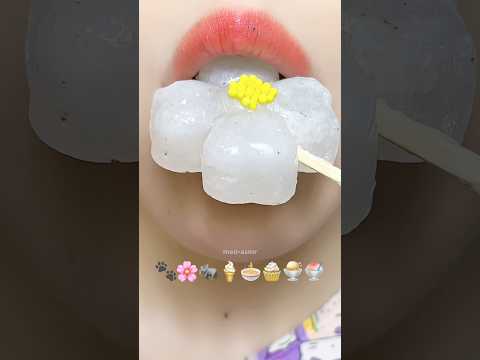 White Kohakutou Asmr 🍦🧁🍨 #meoasmr #mukbang #satisfying #emojichallenge #asmrsounds #asmr