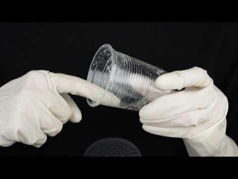 Role play with plastic cup and hands playing ASMR