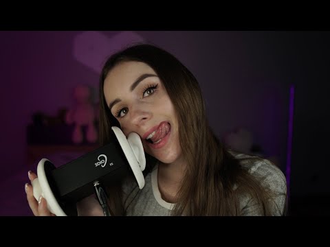 ASMR Ear Licking & Mouth Sounds & Tongue Fluttering