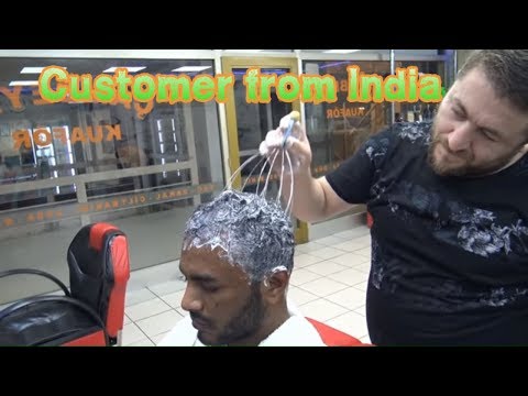 ASMR TURKISH BARBER MASSAGE = NECK ,BACK ,EAR CRACK=head arm back face wire shampoo ear foot massage