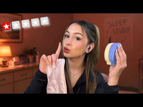 ASMR 1⭐️ Low Budget “Sleep Study” 🛌💤 (but she’s sooo nice)🥹