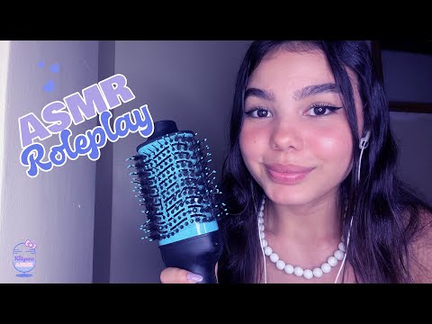 ASMR | CABELEIREIRA ARROGANTE ARRUMA SEU CABELO 😤💜