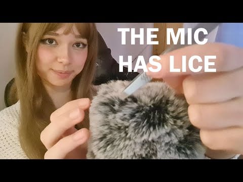 lofi ASMR (the mic has lice) | fluffy mic brushing and plucking