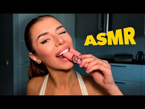 [4K USA ASMR] Lip Gloss Symphony 💋 Real Texture, Creamy Sounds & Slow Shine | No Talking