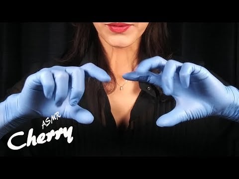 【ASMR】Triggers with Blue Latex Gloves Tickle Tickle 블루 라텍스 장갑을 사용한 트리거 / 青ゴム手袋でこちょこちょくすぐり