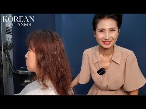 미용실 ASMR 뿌리잇기 #멋내기새치커버 황갈색으로 부드럽고 따듯해보이게~Roots #Cool white cover It's tan and looks soft and warm