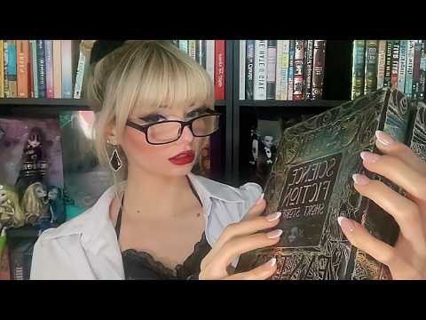 ASMR Very Unhelpful Librarian (tracing, page flipping, book massage)