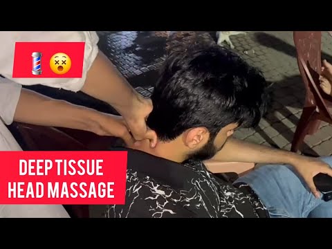 ASMR World's best head,neck,ears massage in public by local barber