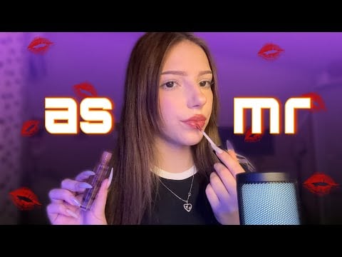 ASMR kisses with lip gloss👄 АСМР з поцілунками з блиском для губ👄