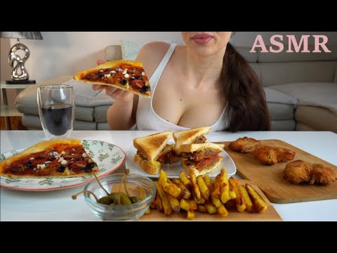 ASMR | Eating Pizza, Crispy Wings And Sandwiches | EATING SOUNDS | No Talking | Lady M. ASMR