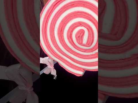 Giant marshmallow lollipop? 🍭#asmr #candy #chewing #shorts