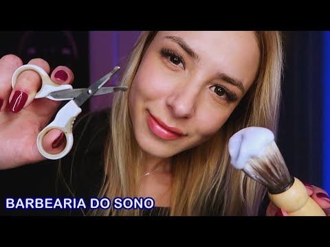 ASMR💈A FILHA DO BARBEIRO CORTA SEU CABELO E FAZ SUA BARBA ✂️