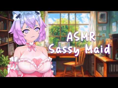 ASMR | Sassy Maid Cleans Up Your Desk  | Whispered Roleplay, Trigger Assortment