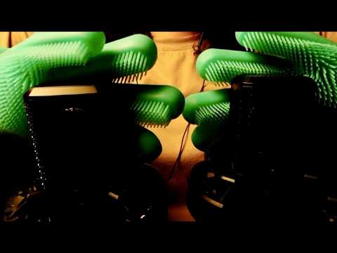 ASMR Silicone Dishwashing Gloves on Mic No Talking
