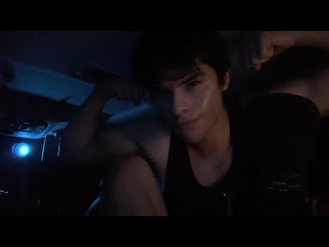 ASMR tapping and scratching triggers in car