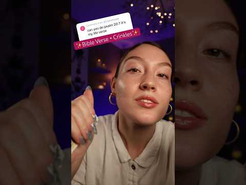 Psalm 20:7 + ASMR Crinkles 💜 #christianasmr #relax