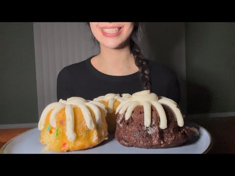 MINI CAKE PARTY ASMR EATING *SOFT EATING SOUNDS*
