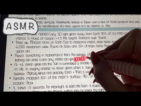 ASMR - Writing stuff about SPACE in Goodnotes - iPad Writing Sounds - Whispers - Pencil Sounds(pt.7)