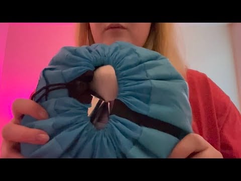 ASMR - rummaging through my makeup bag and showing you my makeup