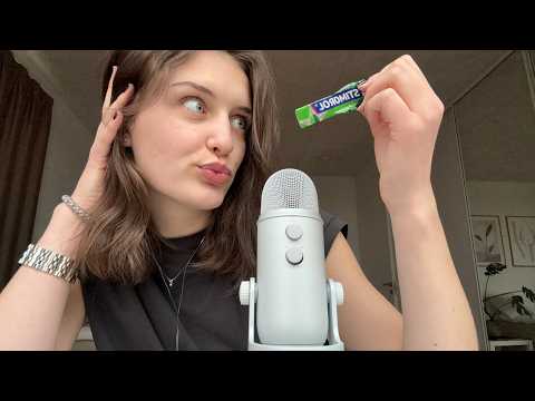 ASMR | Ramble, Mouth Sounds, Inaudible. (Gum)