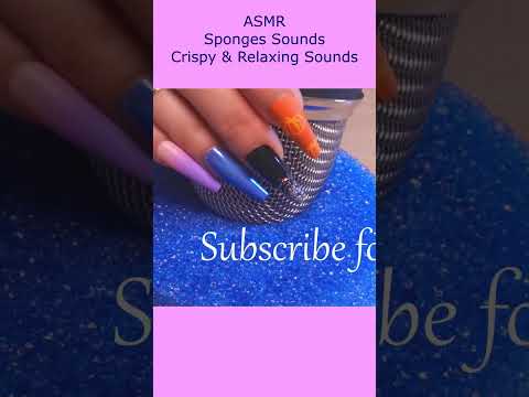 ASMR Sponges Triggers, Mic Scratching, Crunchy Sounds #asmr #notalkingasmr #asmrsleep #shorts