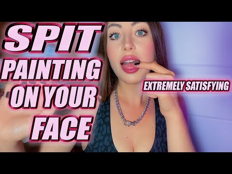 ASMR Spit Painting on You with Fast and Intense Tongue Fluttering | No Talking | Mouth Triggers