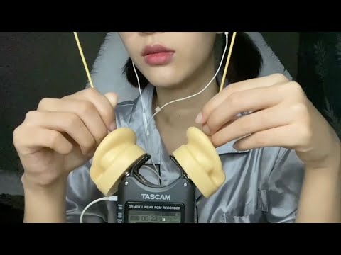 ASMR Ear Cleaning No Talking Tascam With Fake Ear 👂 - RAINIE ASMR