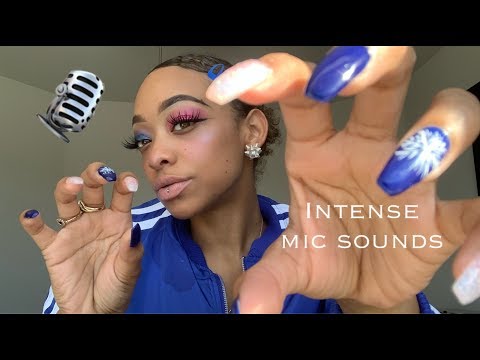 ASMR | INTENSE mic sounds (mic scratching + mic brushing) | NO TALKING