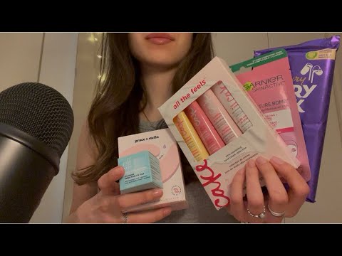ASMR Self Care Haul 💗 (Mouth Sounds, Tapping, Whispers)