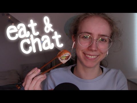 [ASMR] Come spend some time with me (Sushi Mukbang + Whispering) 🍣🫂