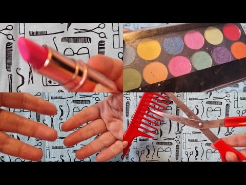 Whispered ASMR MAKE UP & HAIR CUT RP First Person View for SLEEP / RELAXATION