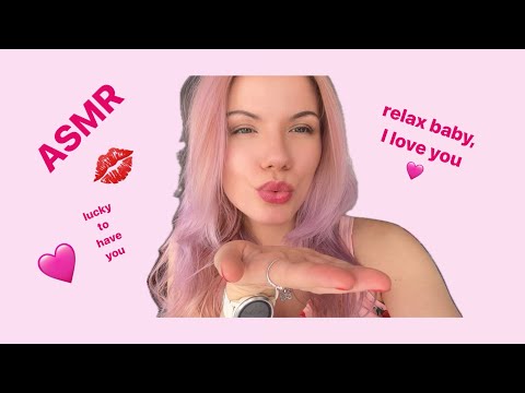 ASMR | your girlfriend loves you!🩷 kissing, touching