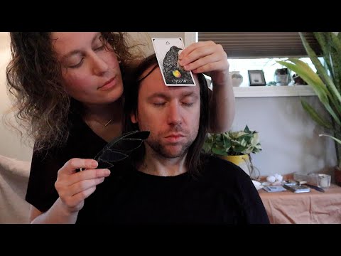 ASMR Ancient Healing Technique with Unique Glass Feather Sweeping