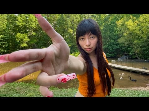 ASMR Outside | Hand Movements, Camera Tapping, Whispers