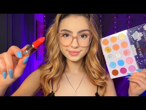ASMR BESTIE Does Your Makeup FOR A DATE 💄 LUXURY MAKEUP BRANDS 💄 Layered Personal Attention  😴