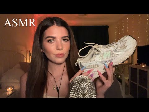 ASMR Shoe Tapping and Scratching (Soft Spoken and Whispering) 
