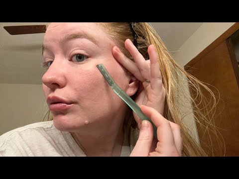 LOFI ASMR: Dermaplaning my face 🧖🏼‍♀️ | No Talking