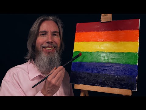 Painting the LGBTQ+ Rainbow Pride Flag | ASMR