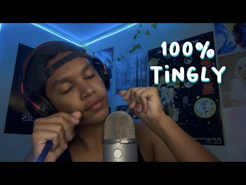ASMR FAST AND AGGRESSIVE MOUTH SOUNDS SPIT PAINTING 🌋, INAUDIBLE WHISPERS, HAND MOVEMENTS