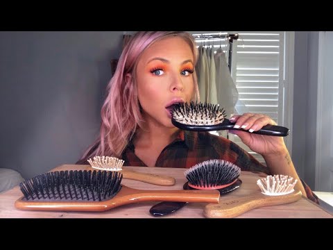 ASMR EDIBLE HAIR BRUSH EATING (EXTREME CRUNCHY EATING SOUNDS) MUKBANG