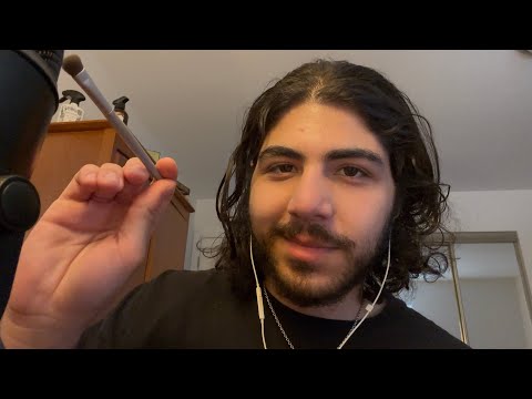 ASMR Gently Mic Brushing You to Sleep (+ whispered rambling)
