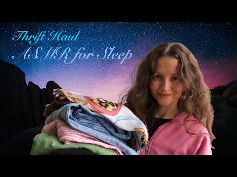 ASMR Thrift Haul That Will Put You to Sleep in 9 Minutes 💜 Sustainable Fashion + Fabric Sounds