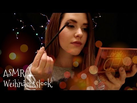 ASMR Weihnachtliches MAKE UP ♡ Doing my Make up in German/Deutsch