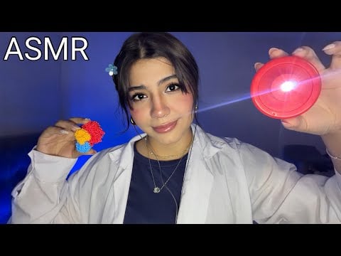 ASMR español / Examen de NERVIOS CRANEALES (Tacto, Vista, Oído, Olfato, Gusto) + Test impredecible