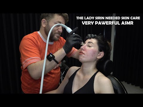LADY SIRIN NEEDED THIS SKIN CARE TREATMENT - ACNE REMOVAL - HOT TOWEL - ASMR for Deep Relaxation