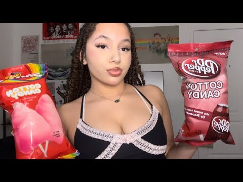 ASMR trying cotton candy 🍬