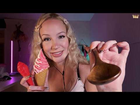 ASMR | Ice cream & wooden spoon triggers to hypnotize you 🍦